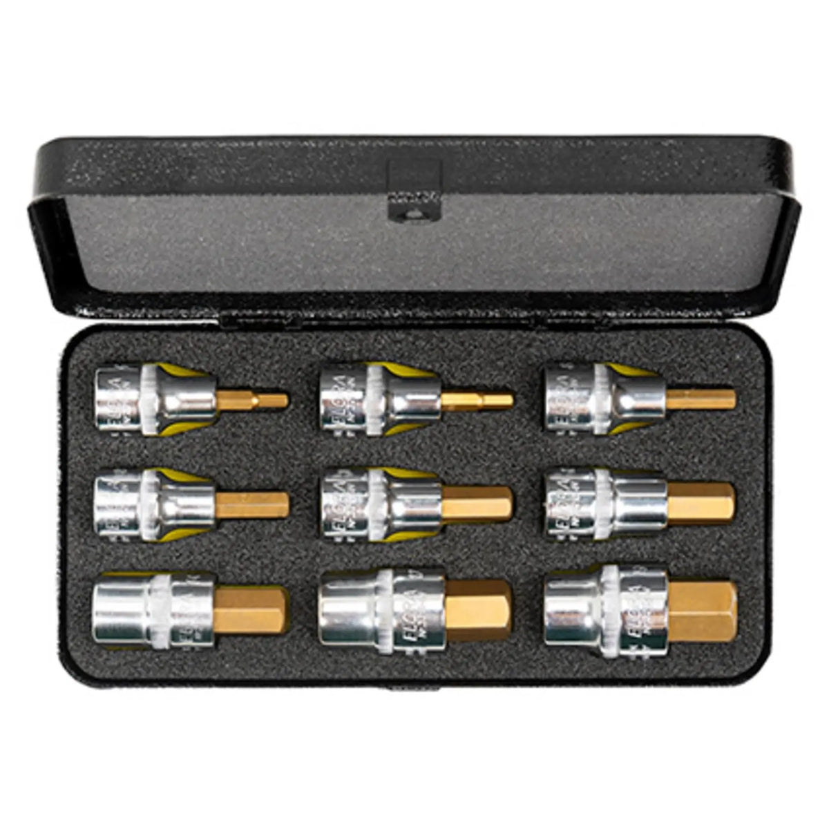 Elora Metric Hexagon Socket Bit Set (9 Piece) 66202 White Rose Tools