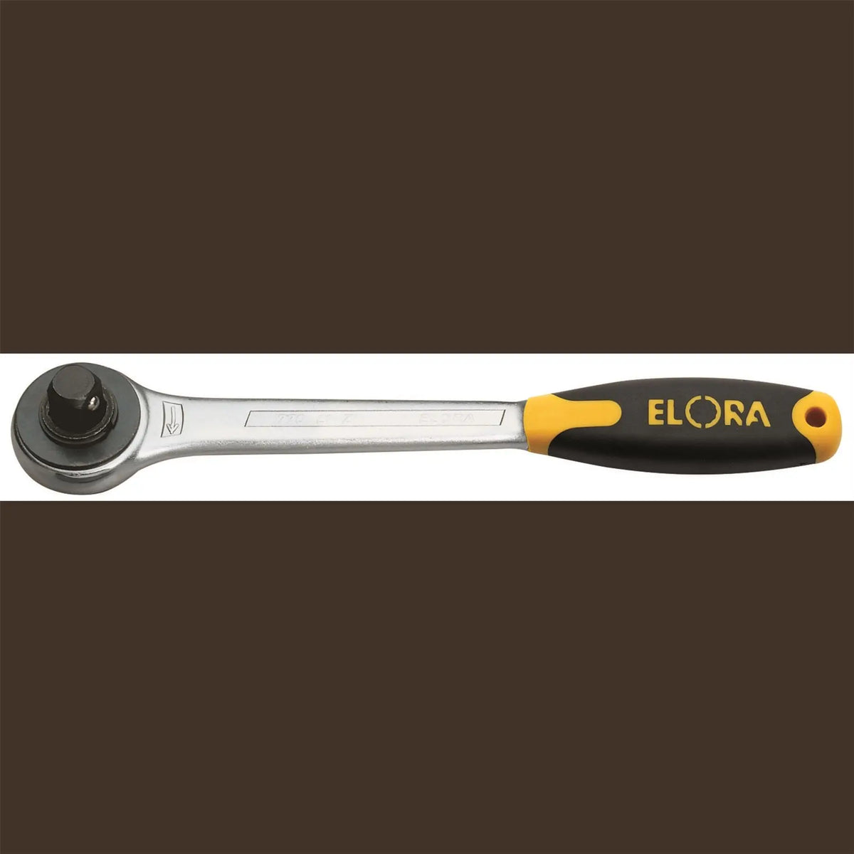 Elora Push Through Soft Grip Reversible Ratchet 1/2" Sq. Dr. 200mm 25408 White Rose Tools