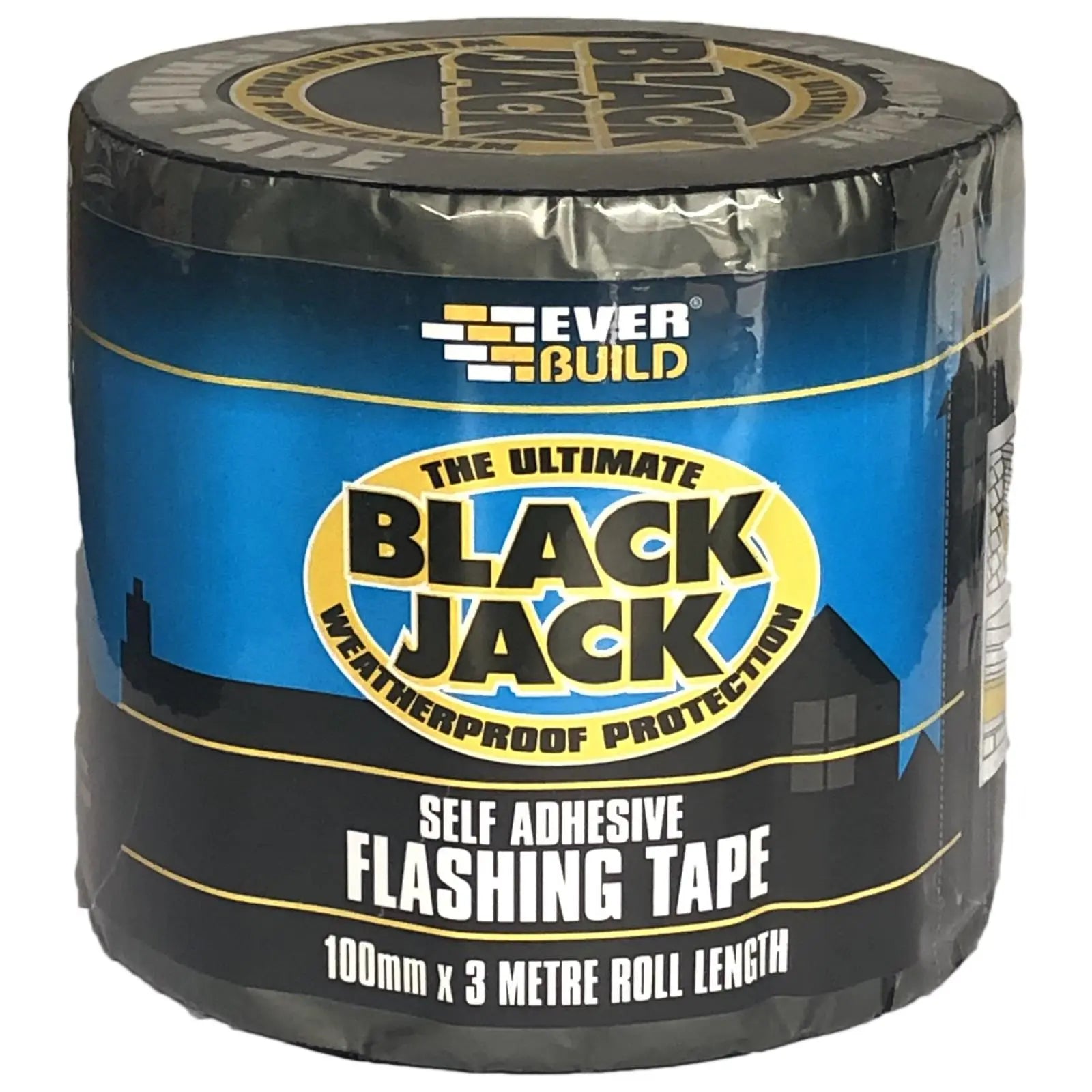 EverBuild Black Jack Self Adhesive Flashing Tape Lead Look Finish 3m Roof Repair