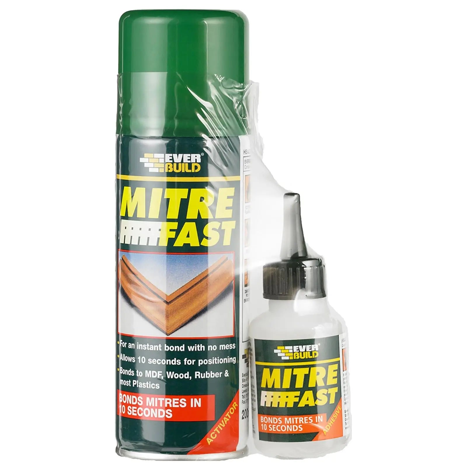 Everbuild Industrial Mitre Fast 200ml Activator 50g Adhesive