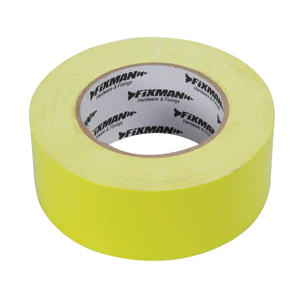 Fixman 50mm x 50m Hi-Vis Heavy Duty Duct Tape Hi-Vis Adhesive