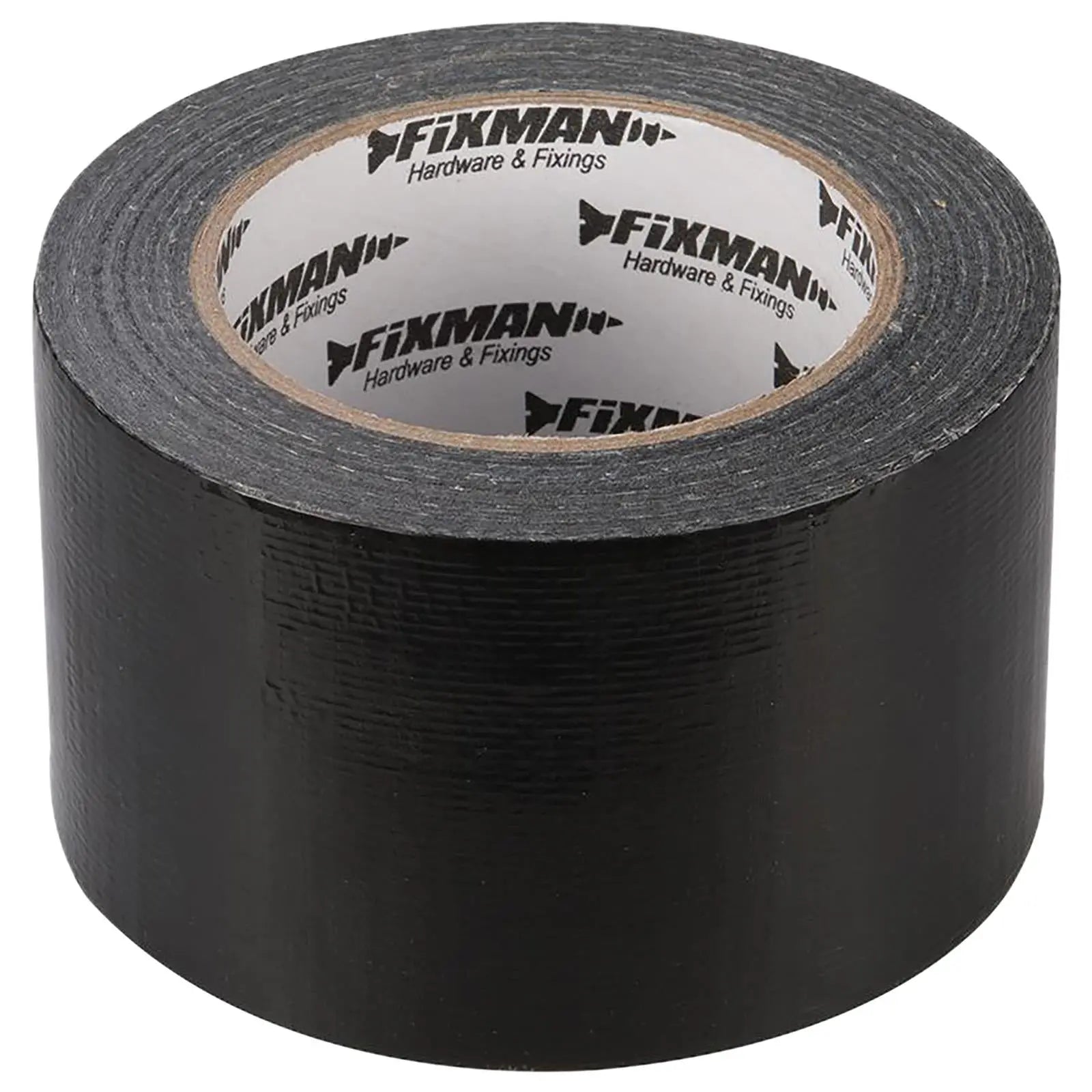 Fixman Duct Tape Heavy Duty Black 72mm x 50m  White Rose Tools