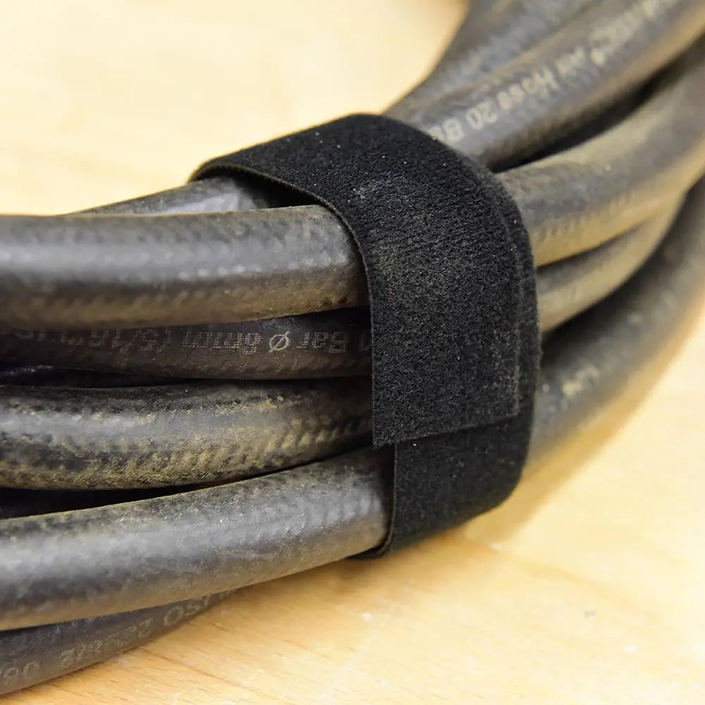 Fixman Self Wrap Hook and Loop Tape Black - Choose Size  White Rose Tools