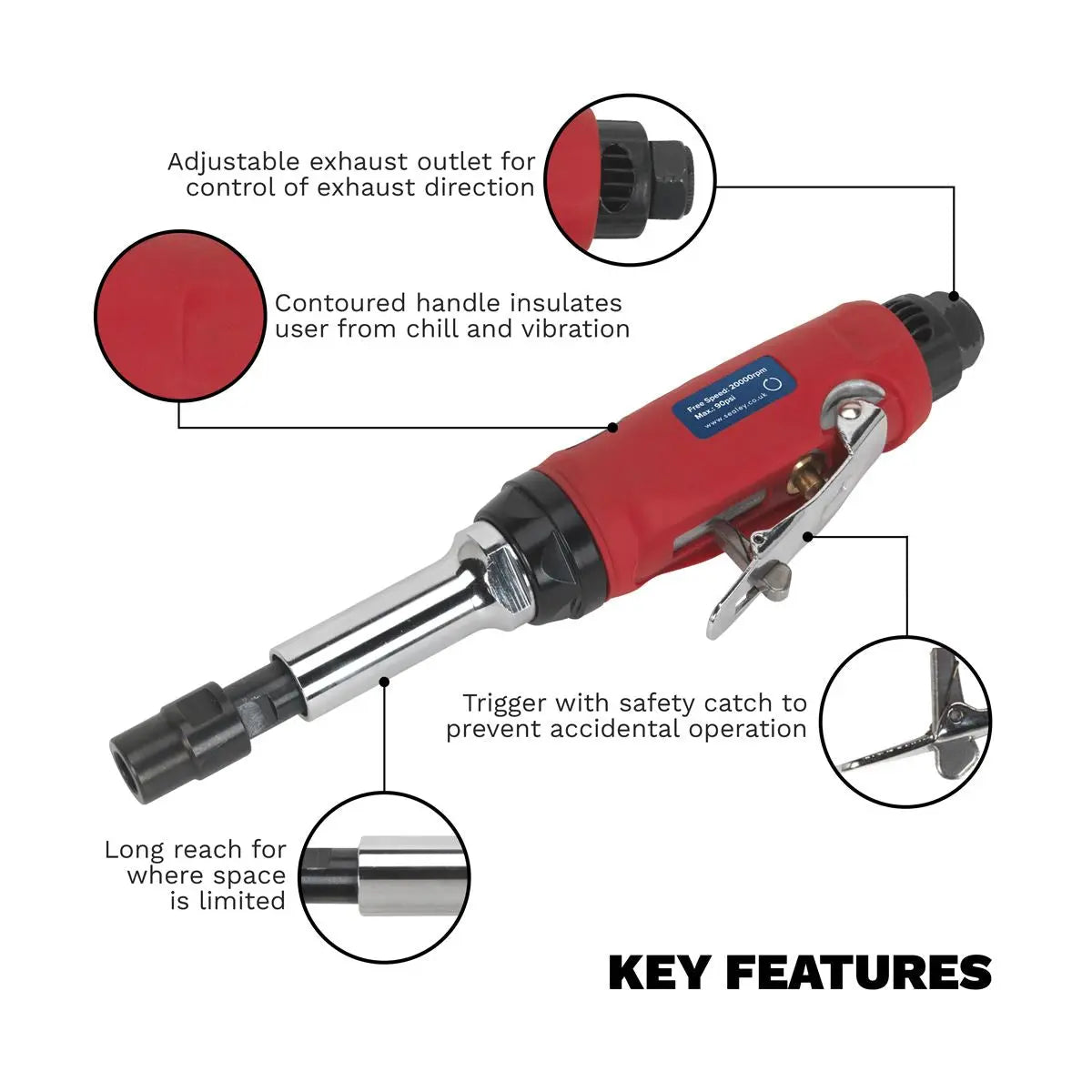 Generation Air Die Grinder Long Reach