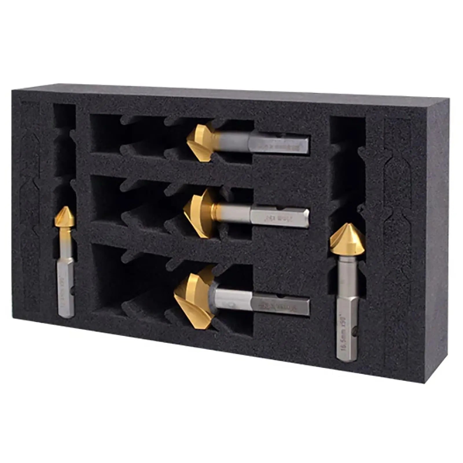 HMT VersaDrive Countersink Impact Drill Bit Set 90° 5 Pieces STAKIT InsertFoam 12.4-31mm White Rose Tools