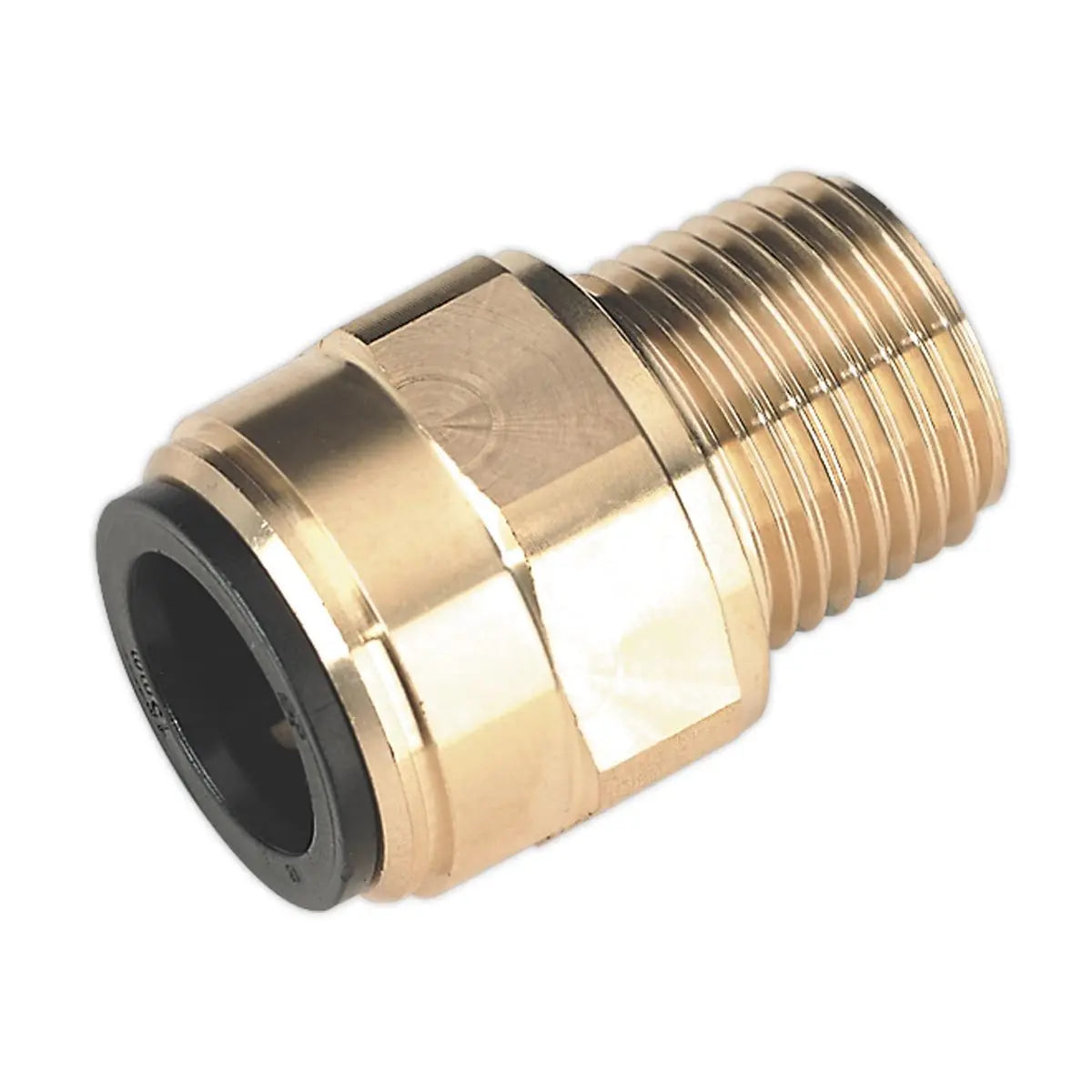 John Guest Straight Adaptor 15mm x 1/2"BSPT Brass (John Guest Speedfit® - MM011504N)