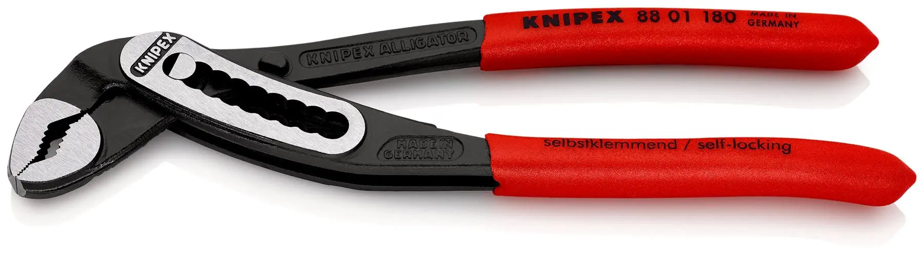 KNIPEX Alligator Water Pump Pliers 180mm Plastic Coated Handles Non Slip 88 01 180 SB White Rose Tools