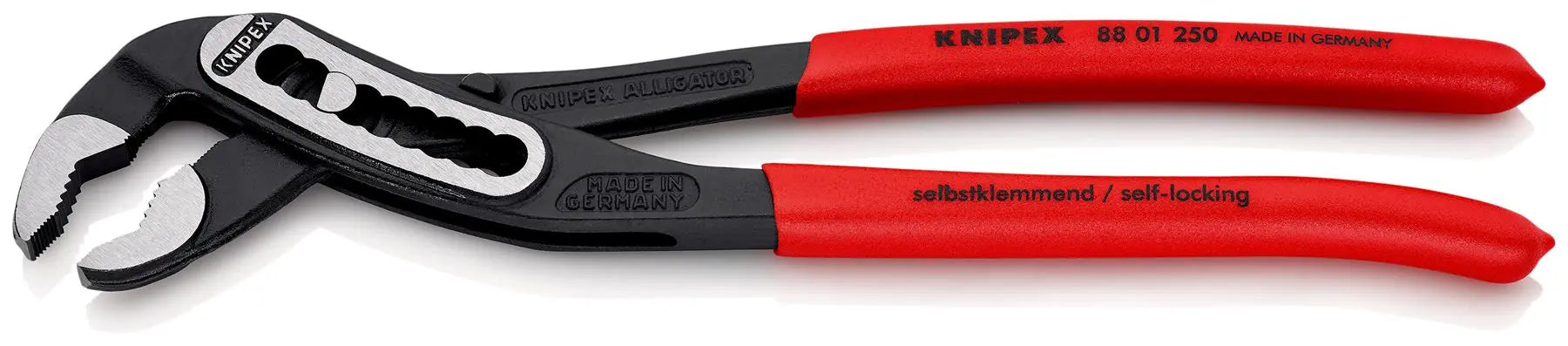 KNIPEX Alligator Water Pump Pliers 250mm Plastic Coated Handles Non Slip 88 01 250 SB White Rose Tools
