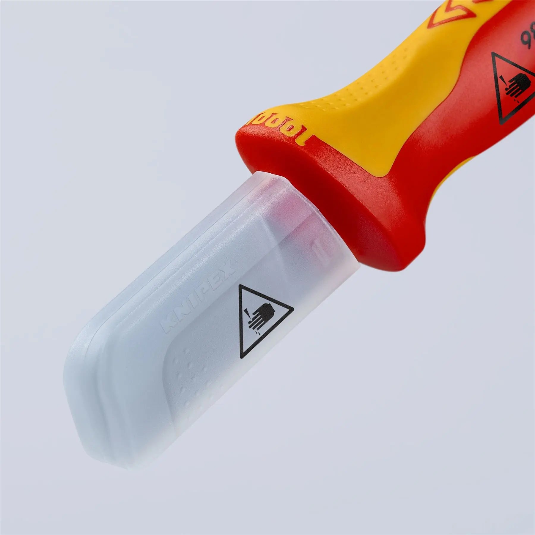 KNIPEX Cable Knife VDE Insulated Multi Component Handle 50mm Blade Length 98 52 SB White Rose Tools