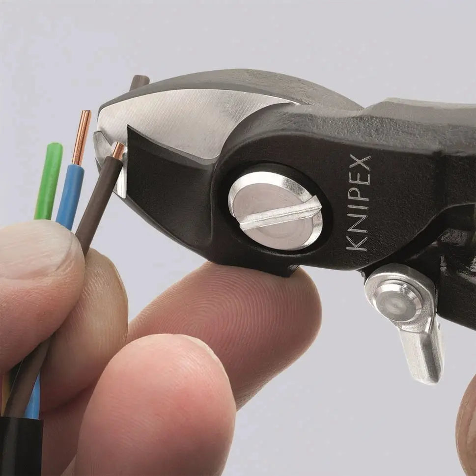 KNIPEX Cable Shears and NYM Cable Cutting Stripping 165mm Plastic Coated Handles 95 41 165 White Rose Tools