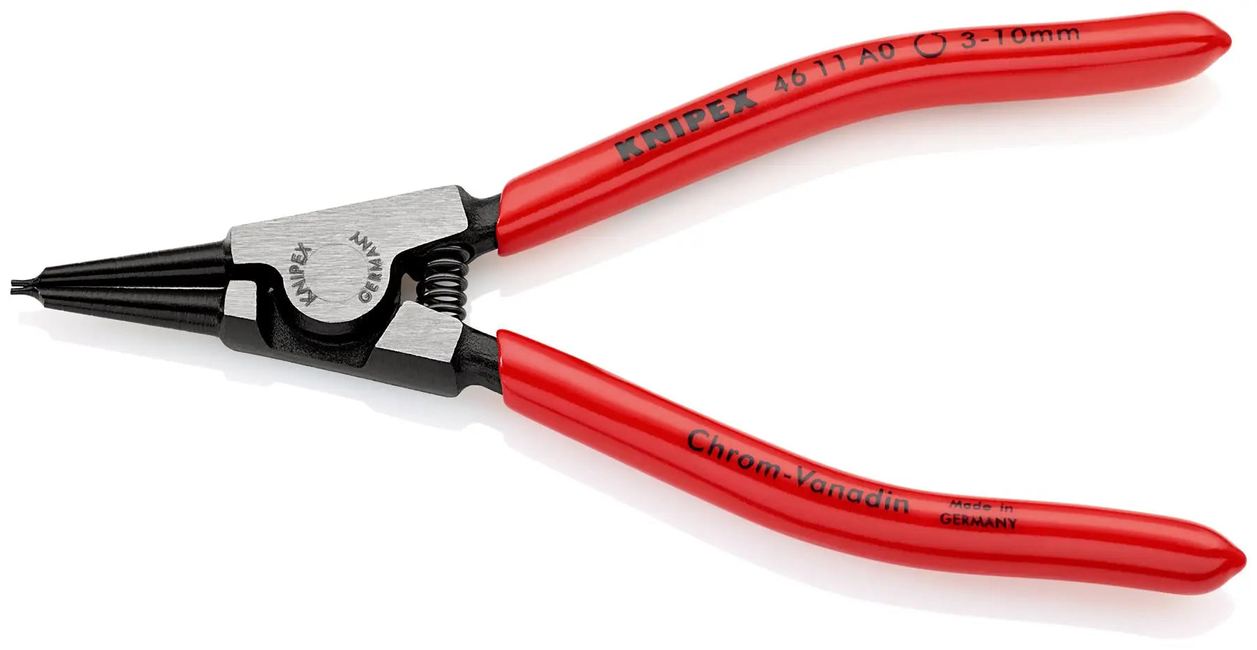 KNIPEX Circlip Pliers for External Circlips on Shafts 140mm 0.9mm Diameter Tips 46 11 A0 SB White Rose Tools