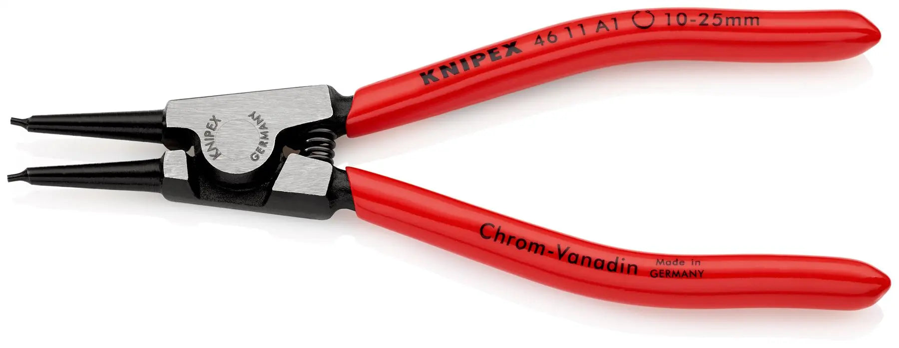 KNIPEX Circlip Pliers for External Circlips on Shafts 140mm 1.3mm Diameter Tips 46 11 A1 White Rose Tools
