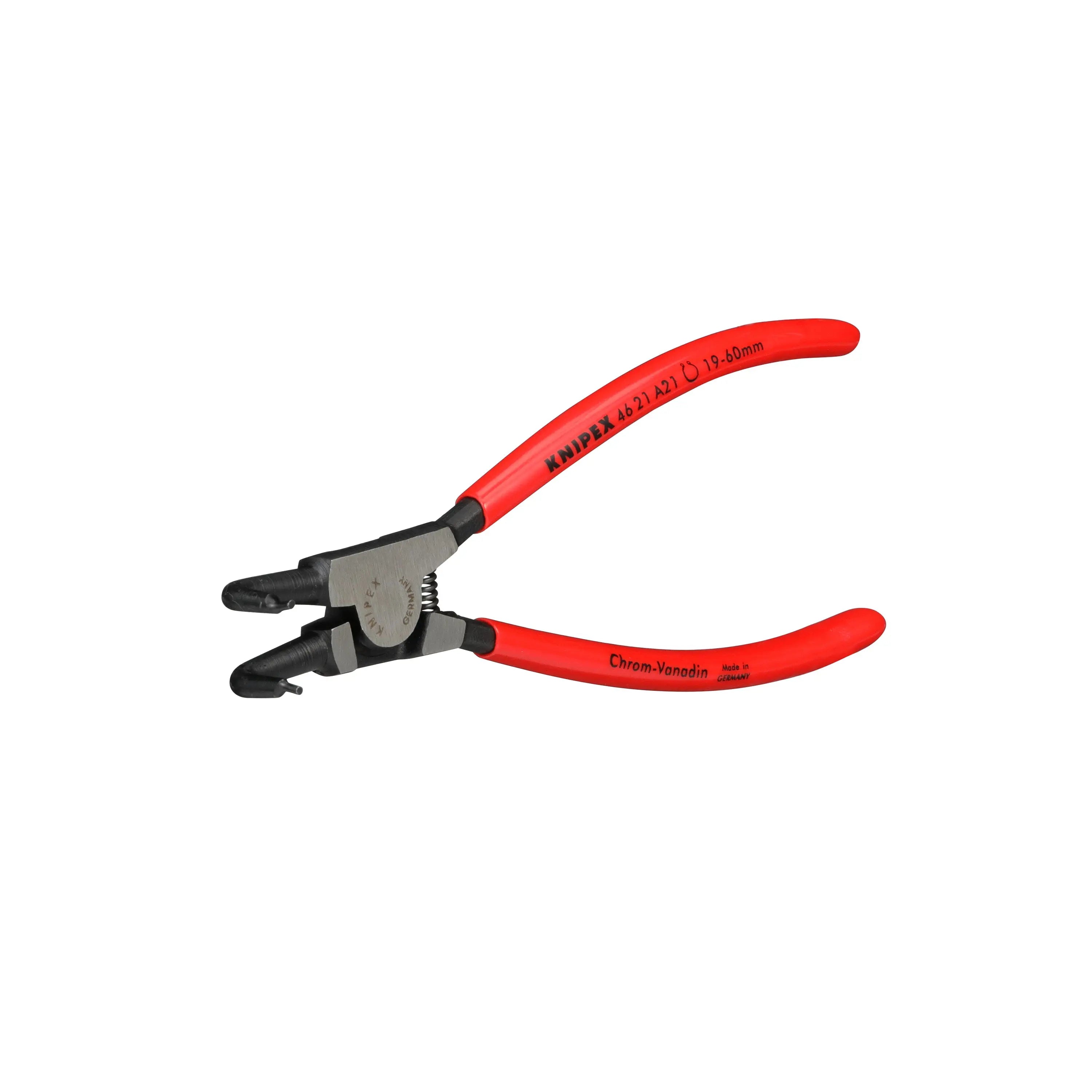 KNIPEX Circlip Pliers for External Circlips on Shafts 90° Angled 170mm 1.8mm Diameter Tips 46 21 A21 White Rose Tools