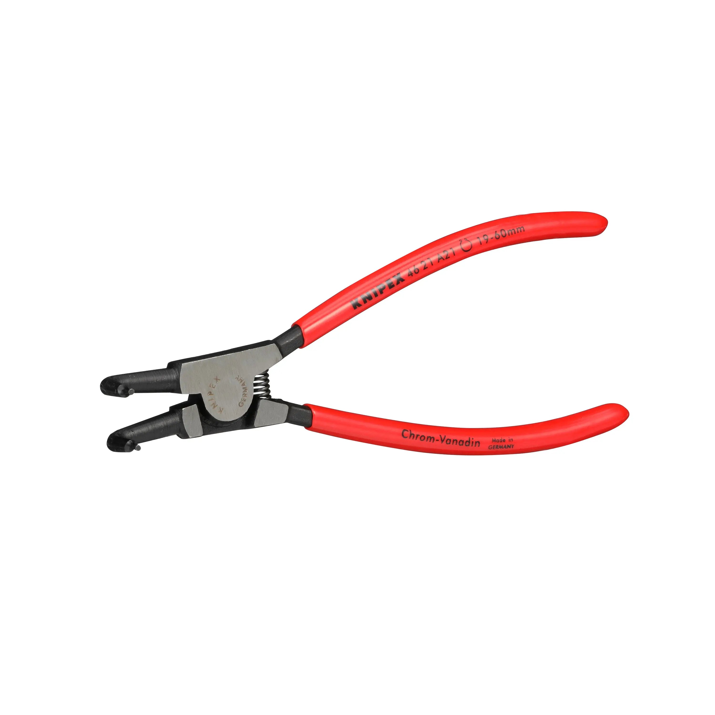 KNIPEX Circlip Pliers for External Circlips on Shafts 90° Angled 170mm 1.8mm Diameter Tips 46 21 A21 White Rose Tools