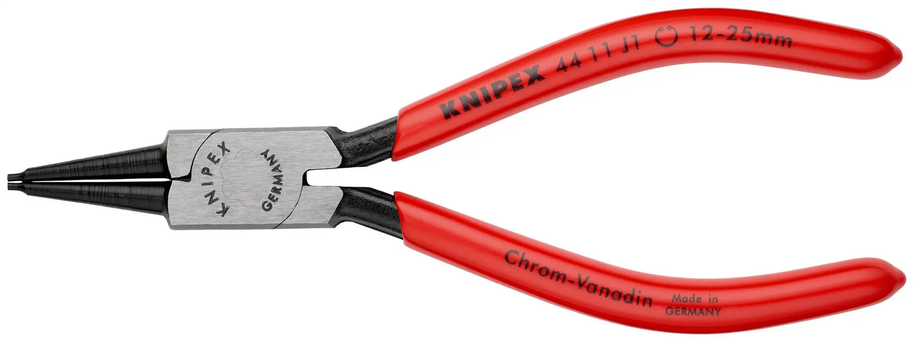 KNIPEX Circlip Pliers for Internal Circlips in Bore Holes 140mm 1.3mm Diameter Tips 44 11 J1 SB White Rose Tools