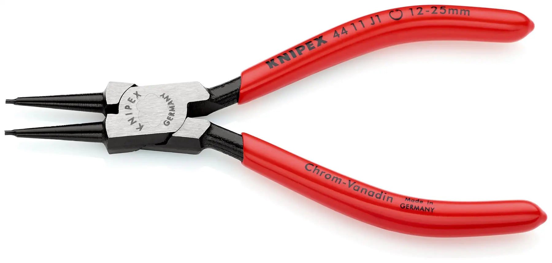 KNIPEX Circlip Pliers for Internal Circlips in Bore Holes 140mm 1.3mm Diameter Tips 44 11 J1 SB White Rose Tools
