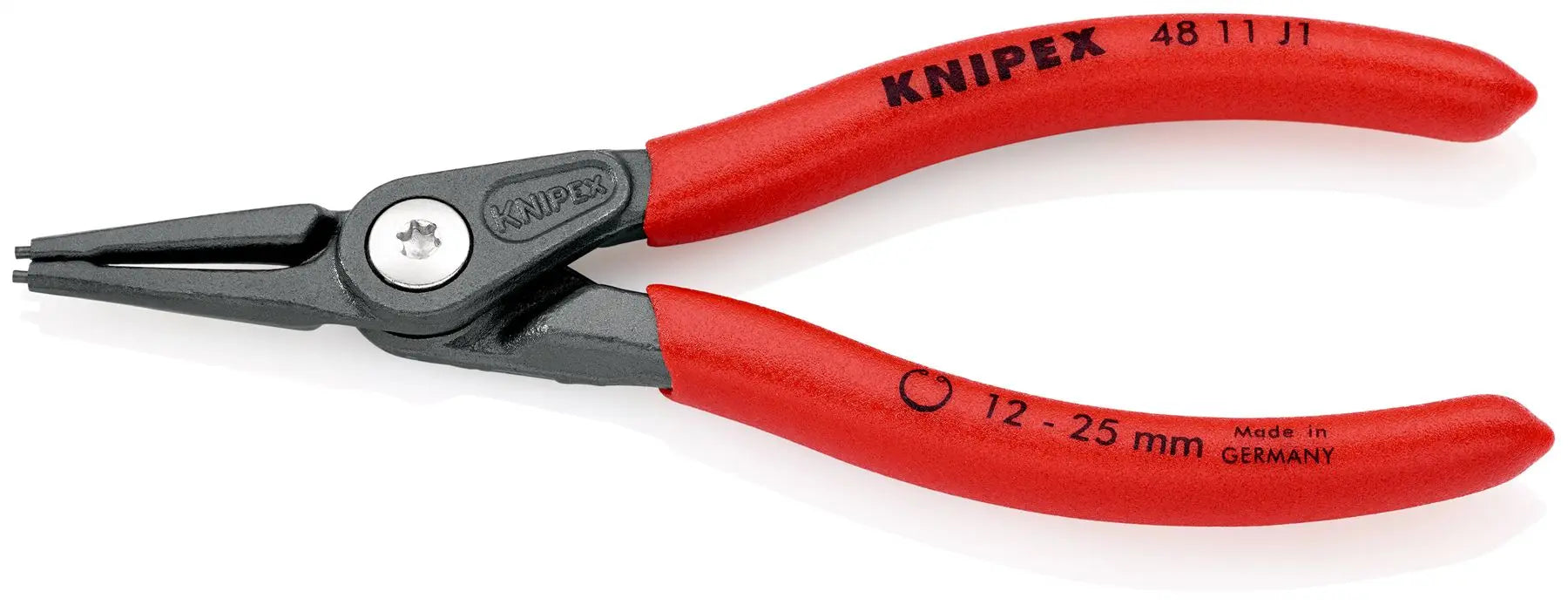 KNIPEX Circlip Pliers for Internal Circlips in Bore Holes 140mm 1.3mm Diameter Tips 48 11 J1 White Rose Tools