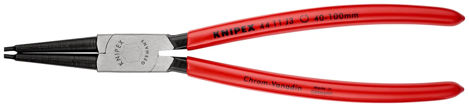 KNIPEX Circlip Pliers for Internal Circlips in Bore Holes 225mm 2.3mm Diameter Tips 44 11 J3 SB White Rose Tools