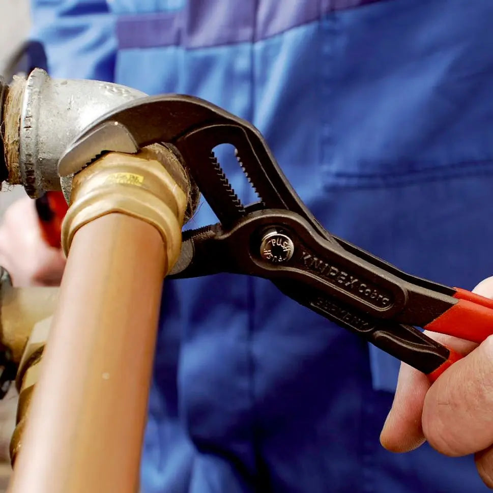 KNIPEX Cobra High Tech Water Pump Pliers 250mm Multi Component Grips 87 02 250 SB White Rose Tools