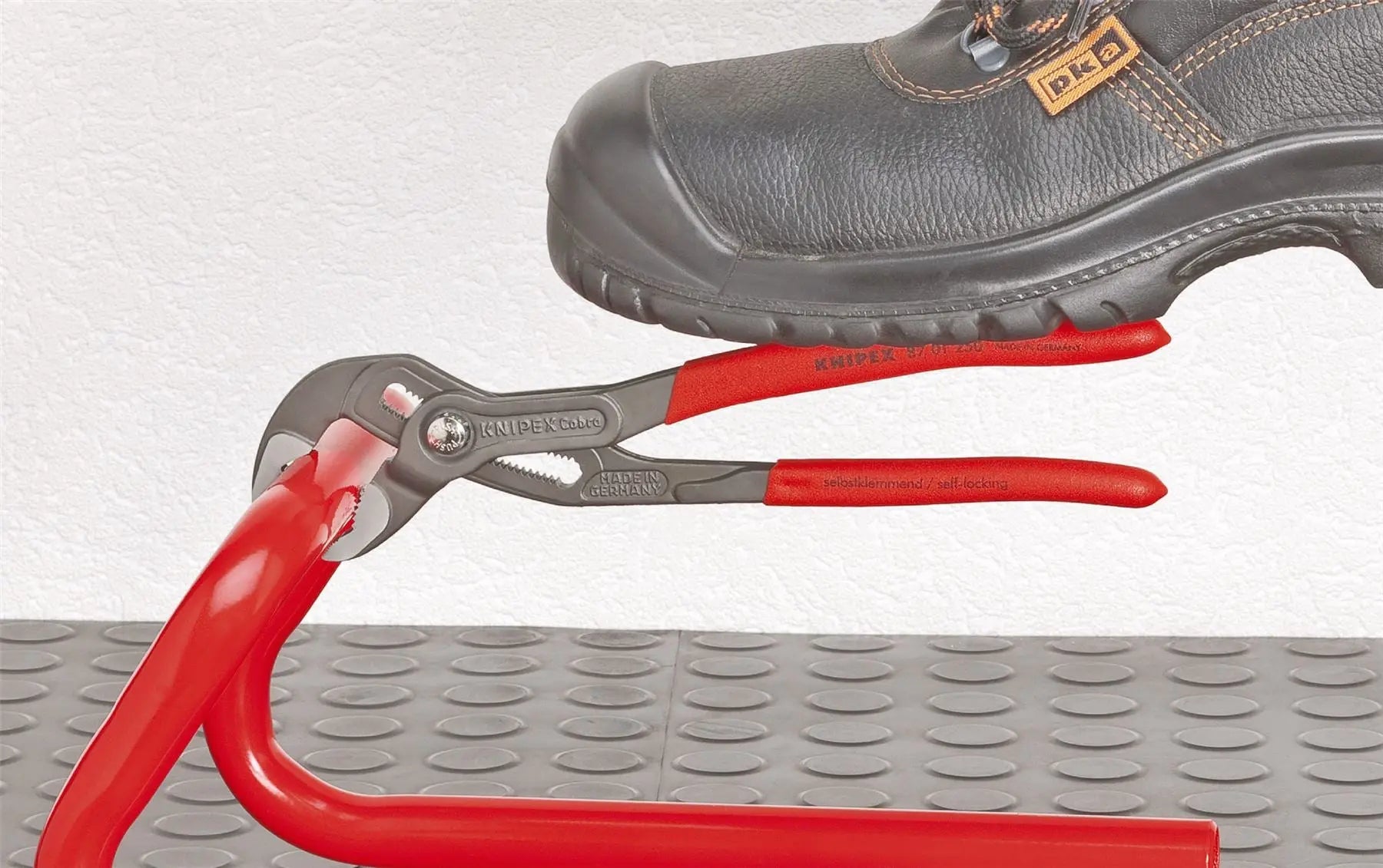 KNIPEX Cobra High Tech Water Pump Pliers 250mm Plastic Coated Handles Non Slip 87 01 250 SB  White Rose Tools