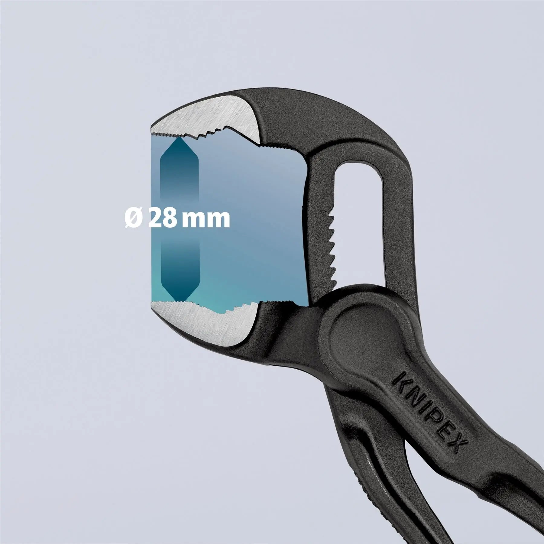 KNIPEX Cobra XS 100mm Pipe Wrench and Water Pump Pliers Ø 28 mm Capacity 87 00 100 White Rose Tools