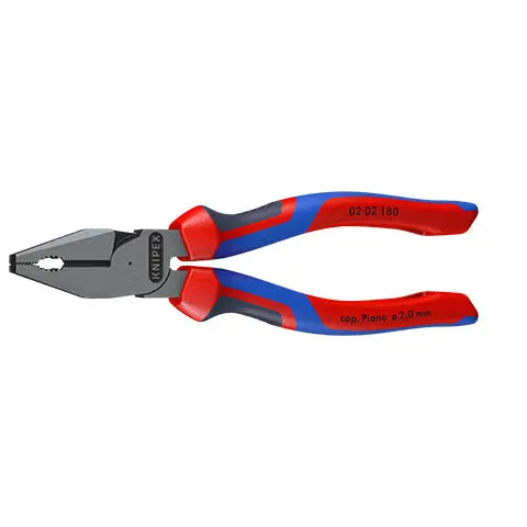 KNIPEX Combination Pliers High Leverage 180mm with Comfort Handles 02 02 180 White Rose Tools
