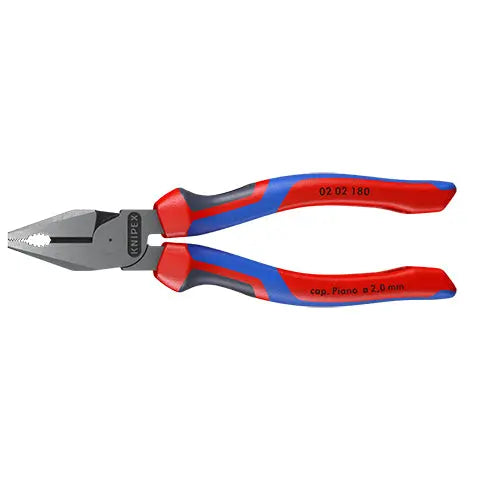 KNIPEX Combination Pliers High Leverage 180mm with Comfort Handles 02 02 180 White Rose Tools
