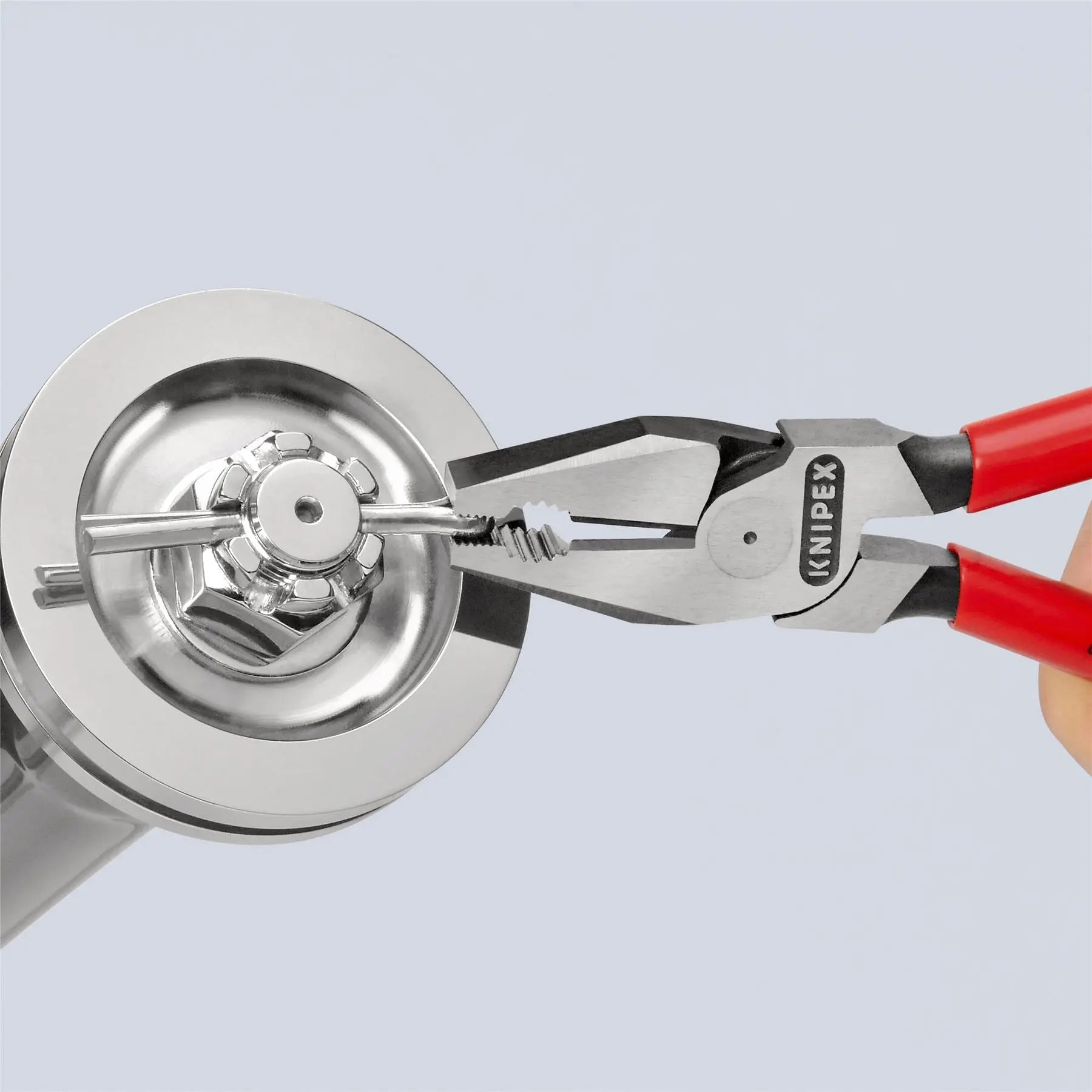 KNIPEX Combination Pliers High Leverage 200mm Plastic Coated 02 01 200 White Rose Tools