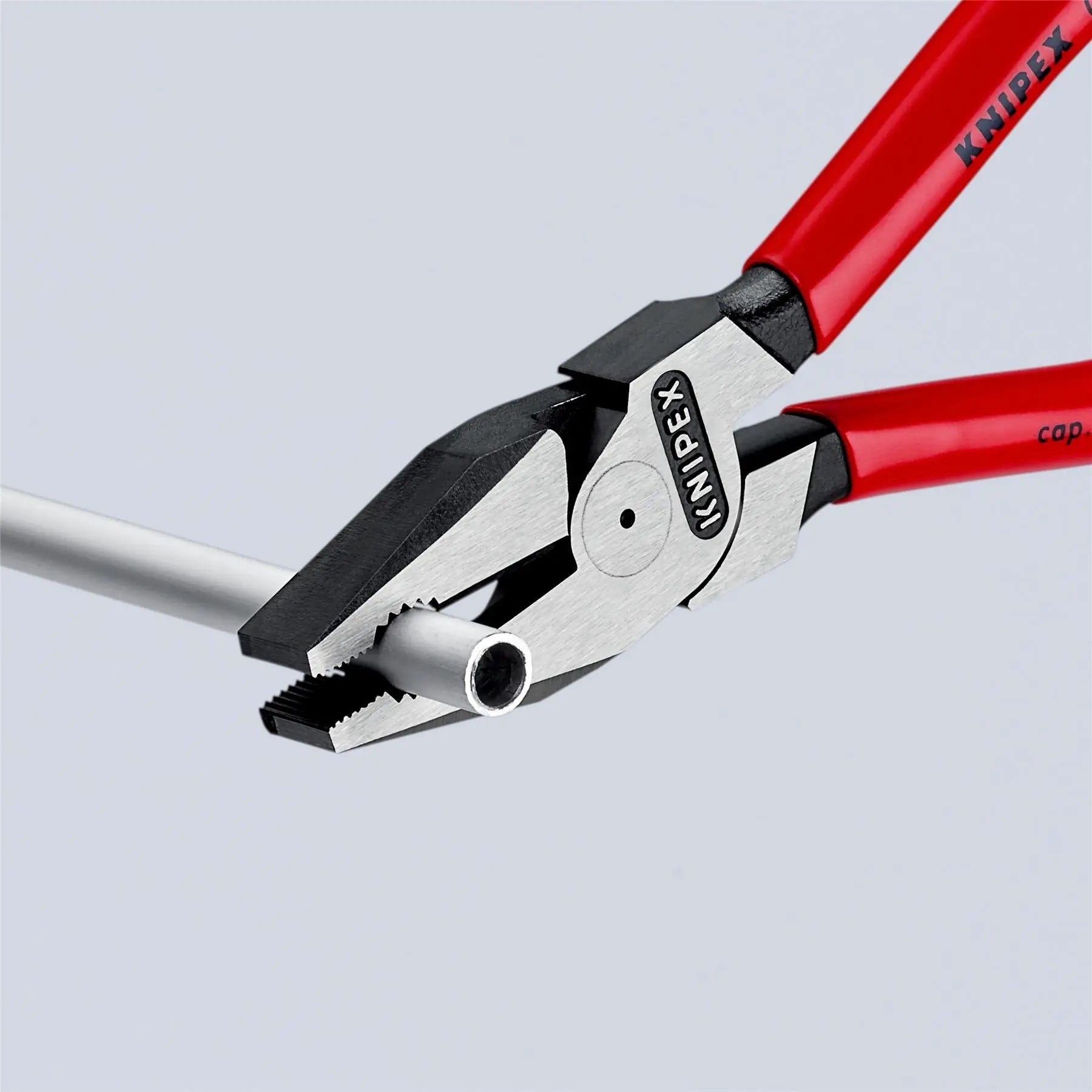 KNIPEX Combination Pliers High Leverage 200mm Plastic Coated 02 01 200 White Rose Tools