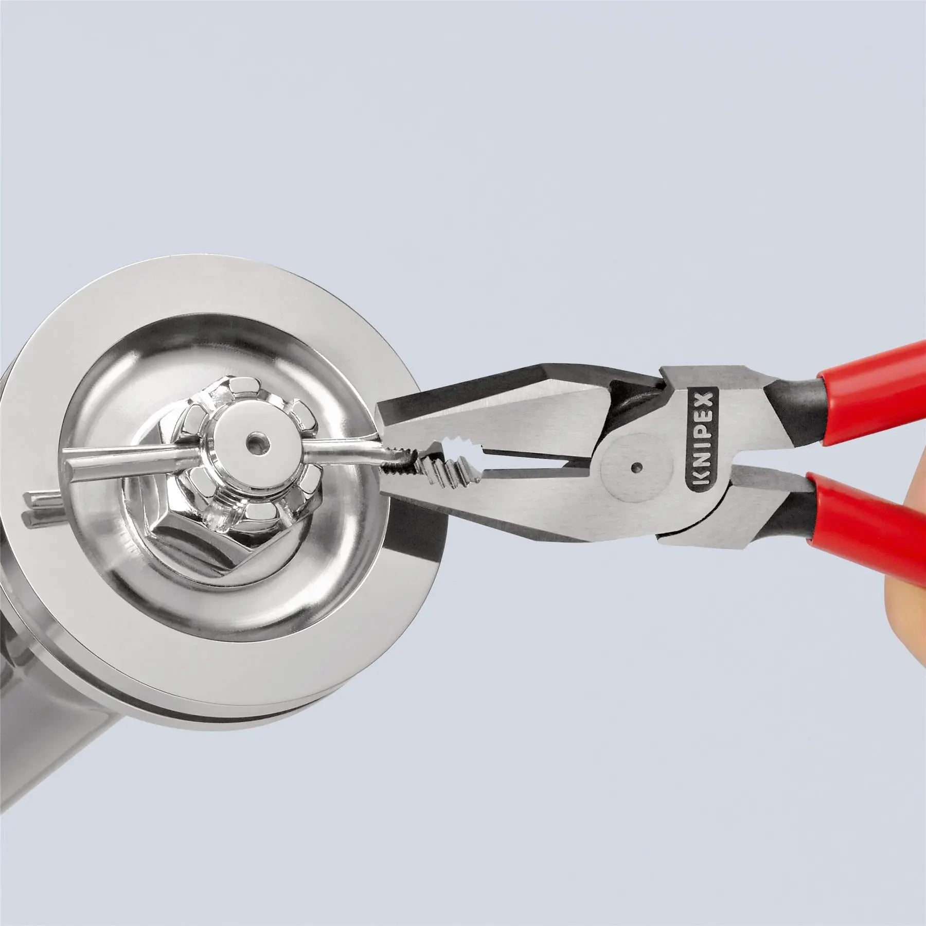 KNIPEX Combination Pliers High Leverage 225mm Plastic Coated 02 01 225 White Rose Tools