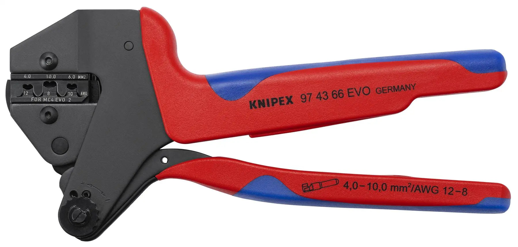 KNIPEX Crimp System Pliers for MC4 EVO 2 Solar Connectors Crimping 97 43 66 EVO White Rose Tools