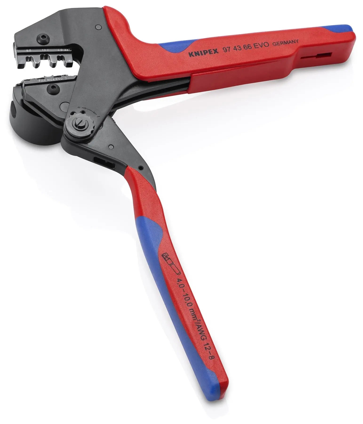KNIPEX Crimp System Pliers for MC4 EVO 2 Solar Connectors Crimping 97 43 66 EVO White Rose Tools