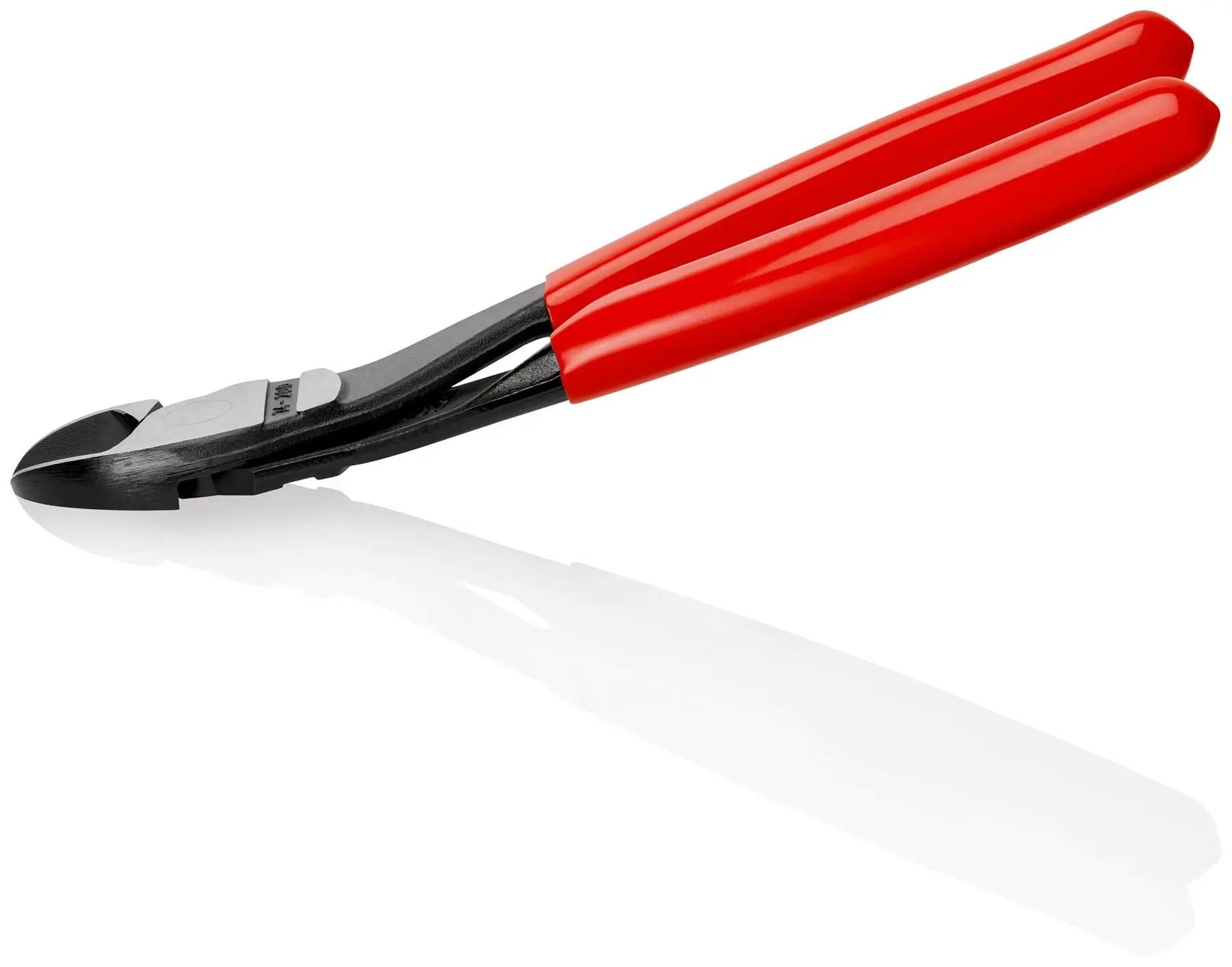 KNIPEX Diagonal Cutting Pliers High Leverage Side Cutters 12° Angled Head 200mm Plastic Coated 74 21 200 White Rose Tools