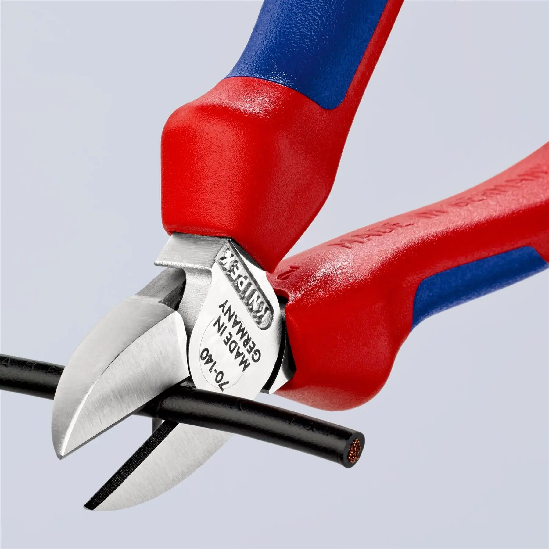 KNIPEX Diagonal Side Cutting Pliers Chrome 140mm Multi Component Grips 70 05 140  White Rose Tools