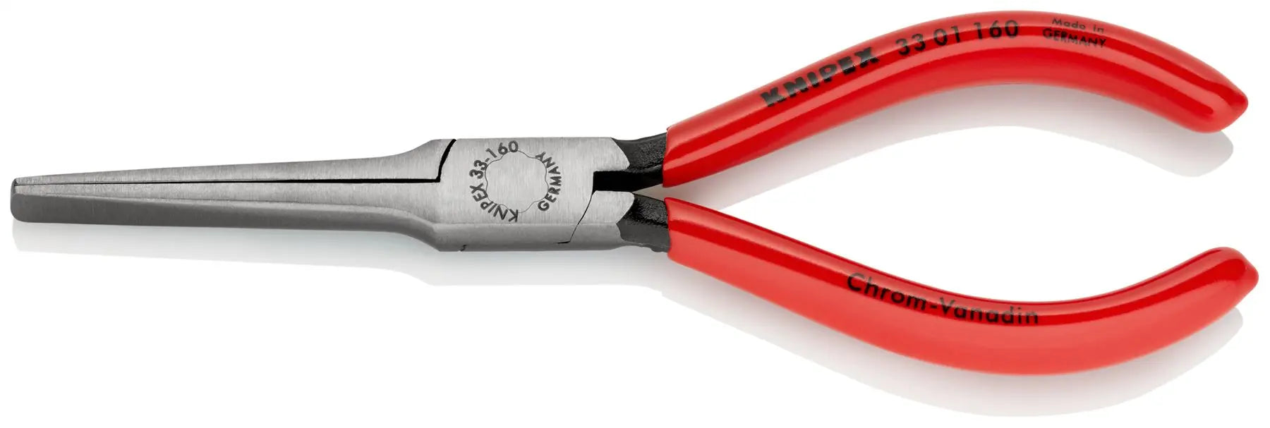 KNIPEX Duckbill Pliers Long Broad Thin Tapered Jaws 160mm Plastic Coated 33 01 160 White Rose Tools