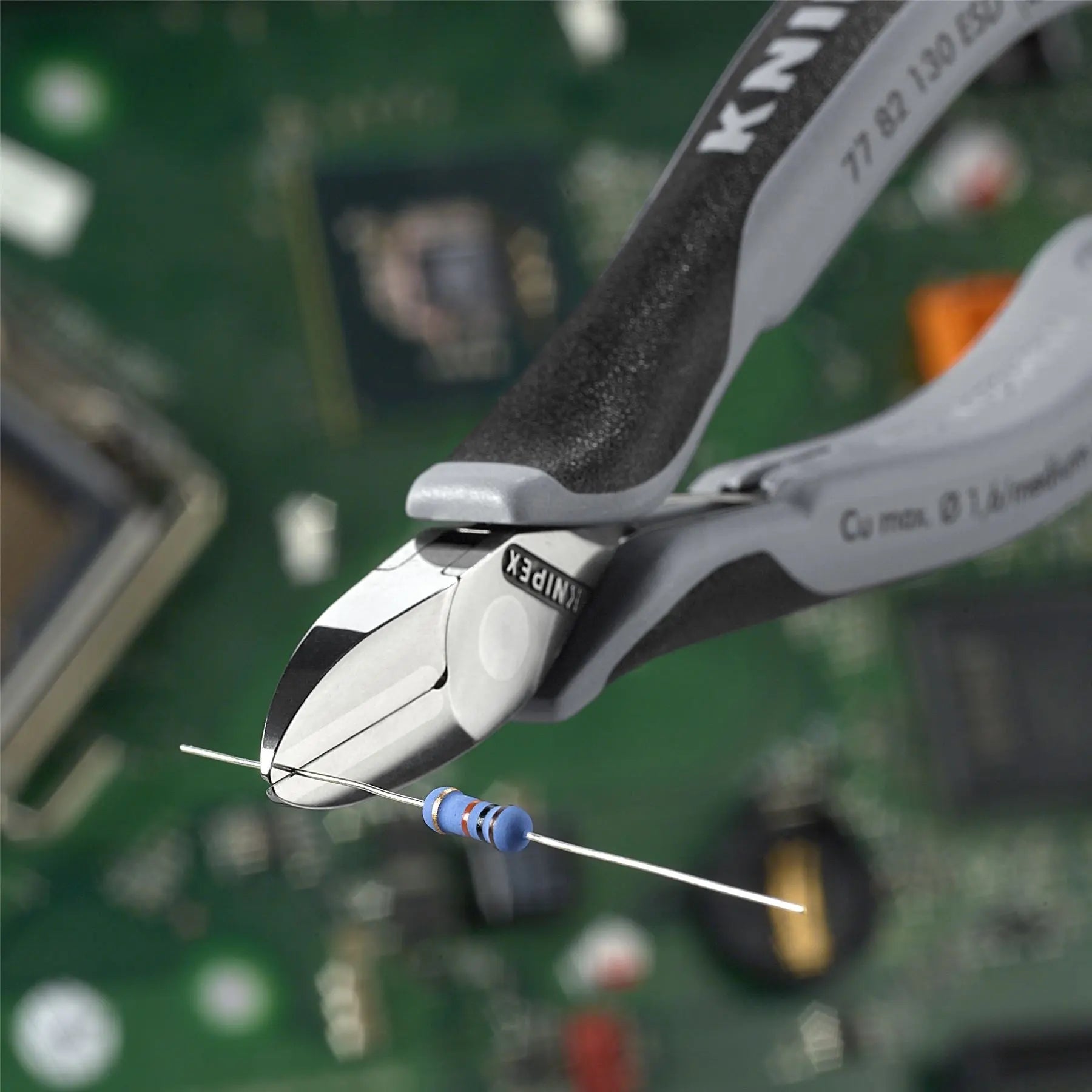 KNIPEX Electronics Diagonal Cutter Pliers 130mm Multi Component Grips 77 82 130 ESD White Rose Tools