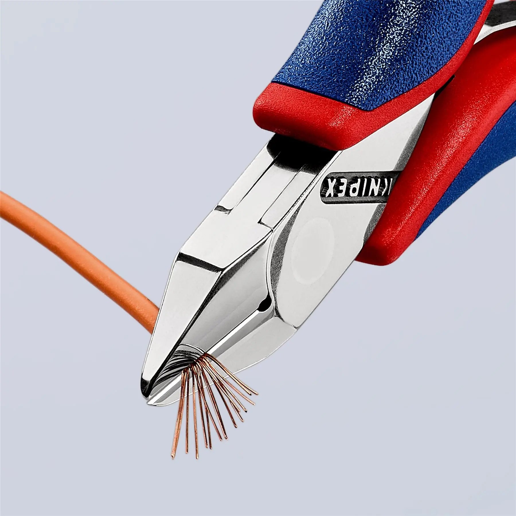KNIPEX Electronics Diagonal Cutter Pliers Pointed Head Small Bevel 115mm Multi Component Grips 77 32 115 White Rose Tools