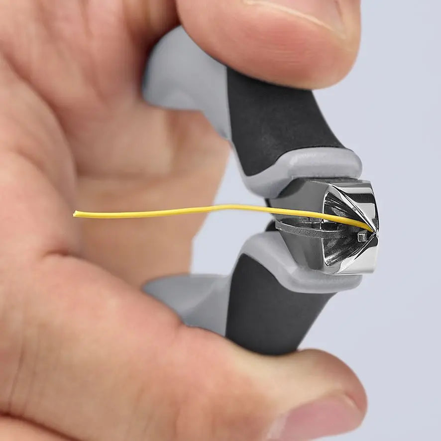 KNIPEX Electronics Diagonal Cutter Pliers Round Head Bevelled 115mm Multi Component Grips 77 12 115 ESD White Rose Tools