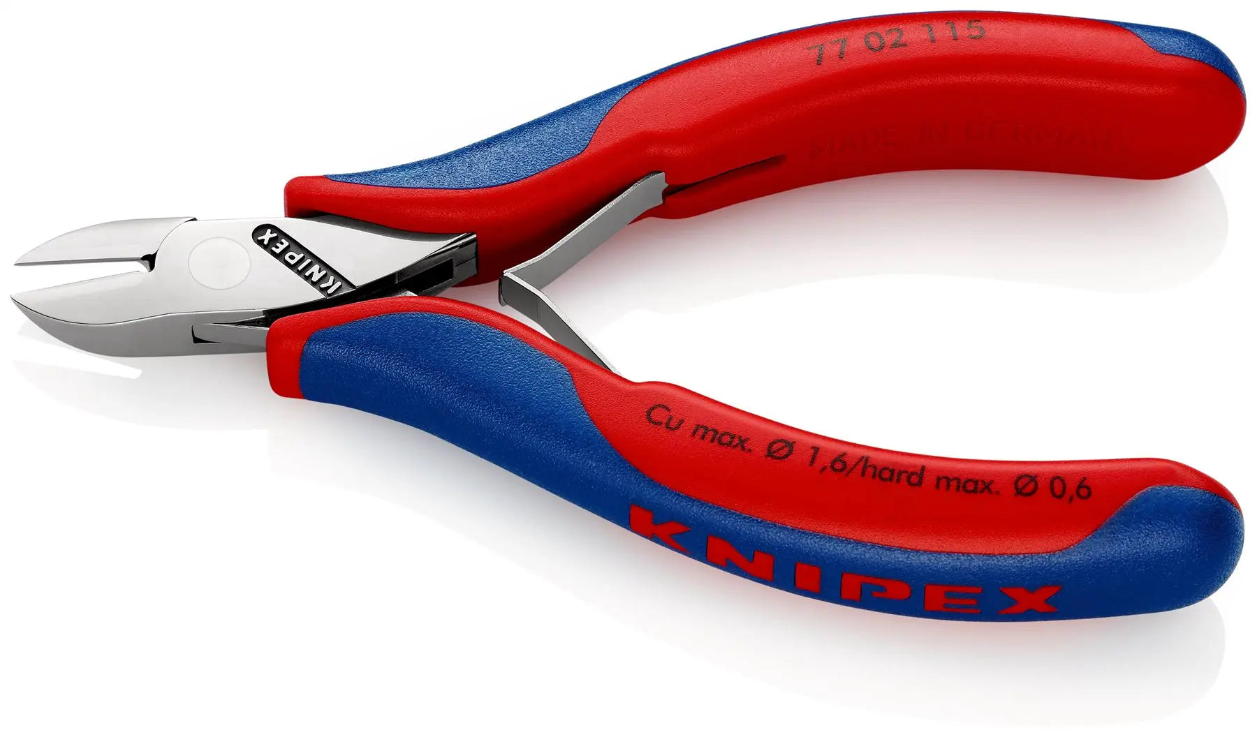 KNIPEX Electronics Diagonal Cutter Pliers with Carbide Cutting Edges 115mm Multi Component Grips 77 02 115 White Rose Tools