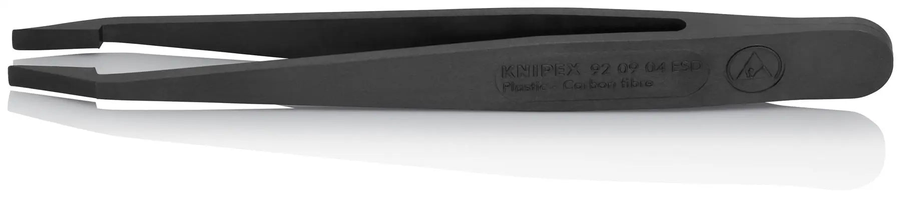 KNIPEX Electronics Plastic Tweezers 115mm Blunt Tip 92 09 04 ESD White Rose Tools