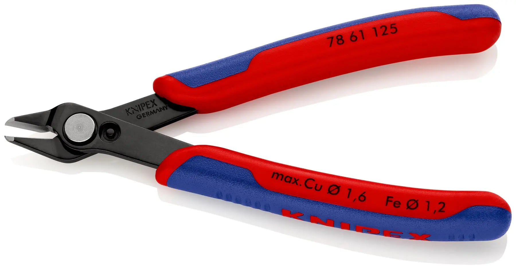 KNIPEX Electronics Super Knips Precision Cutting Pliers 125mm Multi Component Grips 78 61 125 SB White Rose Tools
