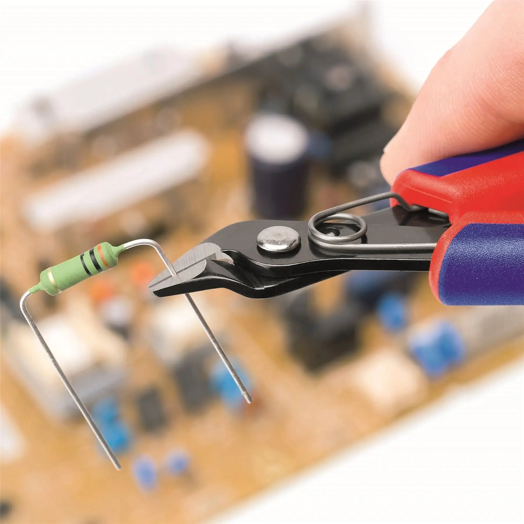 KNIPEX Electronics Super Knips Precision Cutting Pliers 125mm Multi Component Grips 78 61 125 SB White Rose Tools