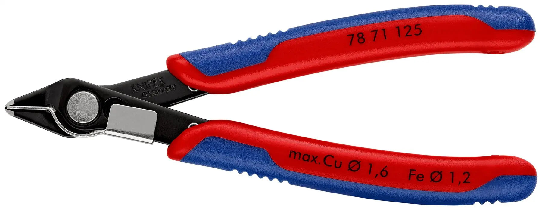 KNIPEX Electronics Super Knips Precision Cutting Pliers 125mm Multi Component Grips 78 71 125 White Rose Tools