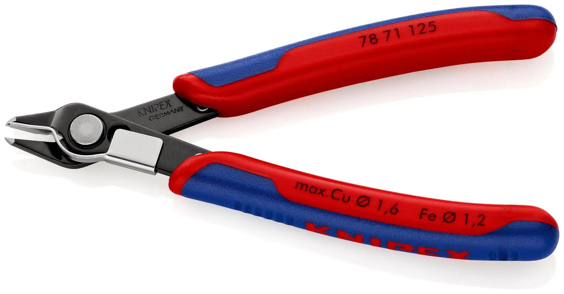 KNIPEX Electronics Super Knips Precision Cutting Pliers 125mm Multi Component Grips 78 71 125 White Rose Tools
