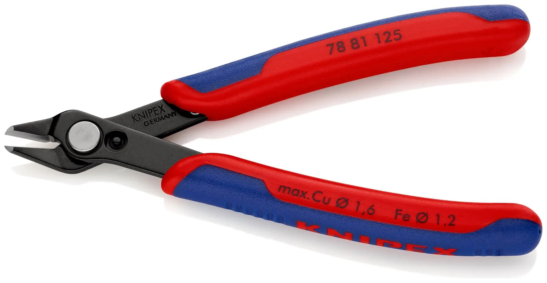 KNIPEX Electronics Super Knips Precision Cutting Pliers 125mm Multi Component Grips 78 81 125 White Rose Tools