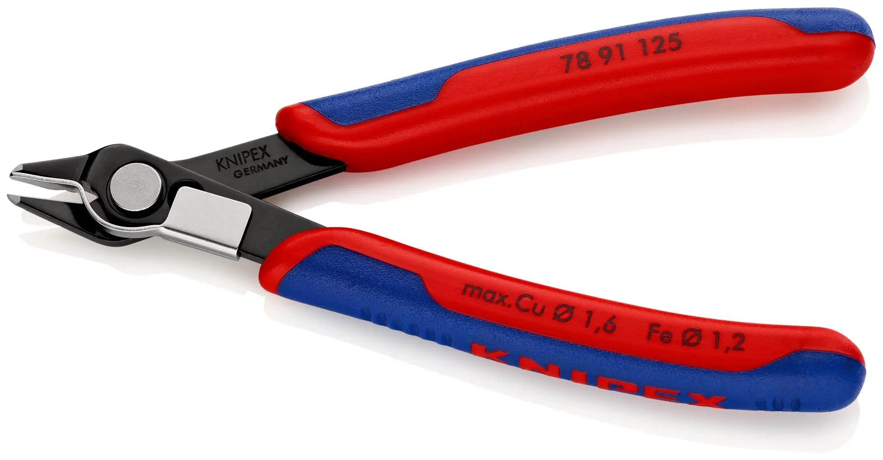KNIPEX Electronics Super Knips Precision Cutting Pliers 125mm Multi Component Grips 78 91 125 White Rose Tools