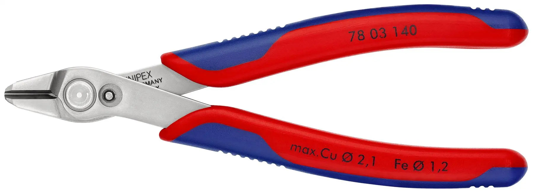 KNIPEX Electronics Super Knips XL Precision Cutting Pliers 140mm Multi Component Grips 78 03 140 SB White Rose Tools