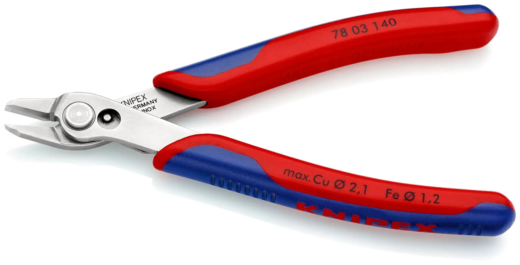 KNIPEX Electronics Super Knips XL Precision Cutting Pliers 140mm Multi Component Grips 78 03 140 SB White Rose Tools