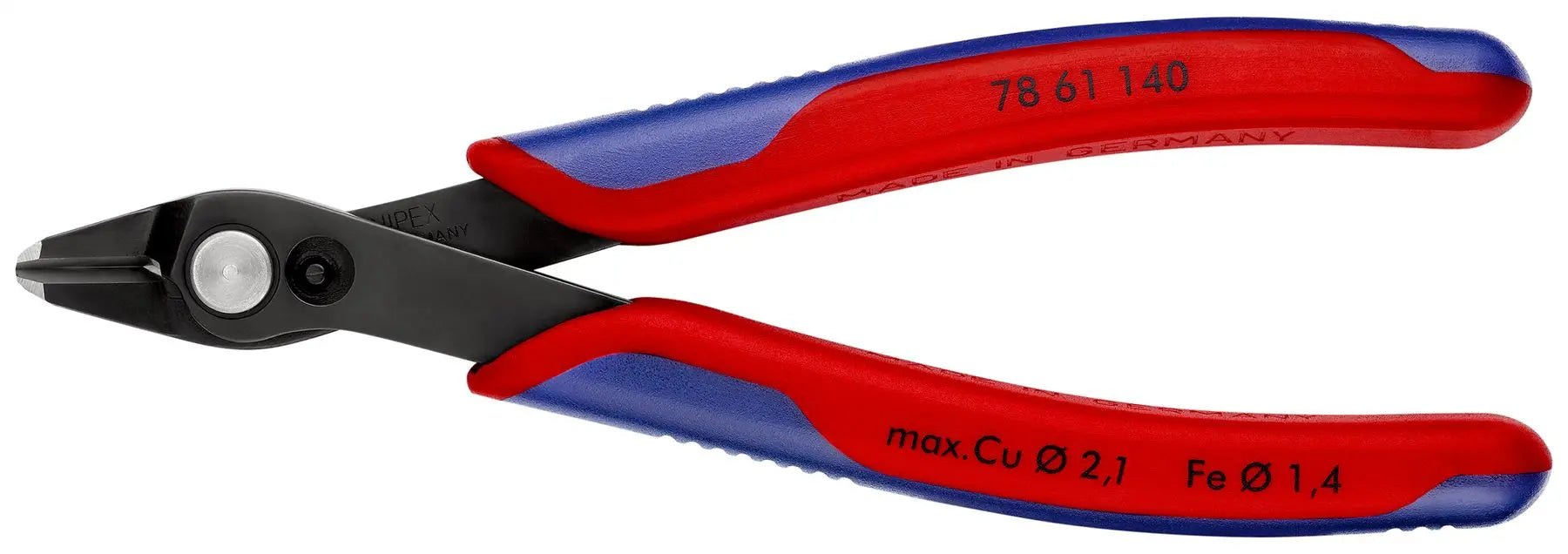 KNIPEX Electronics Super Knips XL Precision Cutting Pliers 140mm Multi Component Grips 78 61 140 SB White Rose Tools