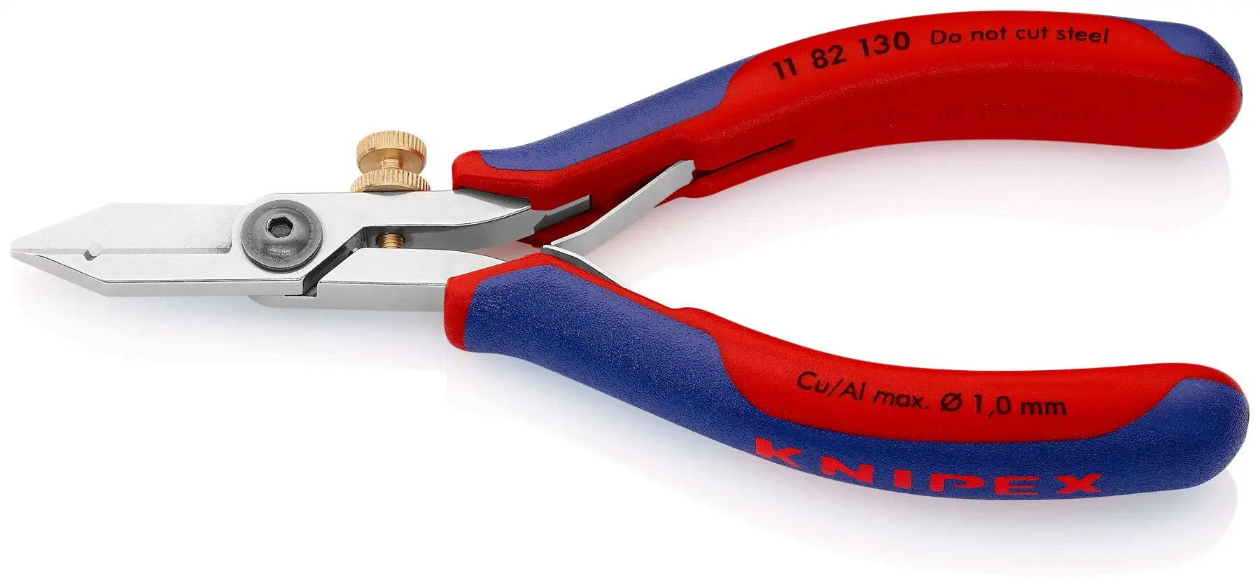 KNIPEX Electronics Wire Stripping Shears Pliers 130mm Multi Component Grips 11 82 130 White Rose Tools